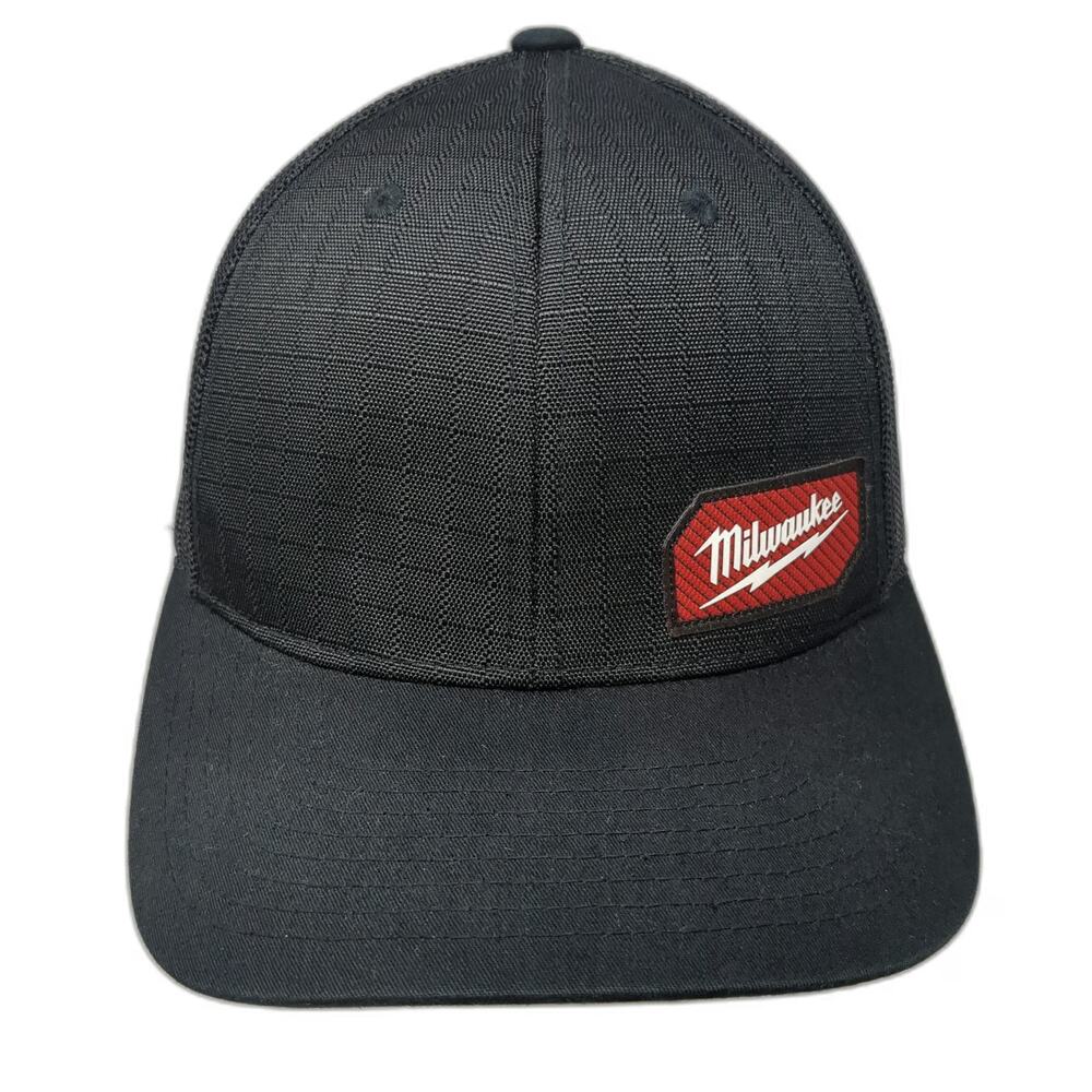 Milwaukee Trucker Hat Black One Size Mesh Back Snapback Tool Brand Patch Gear